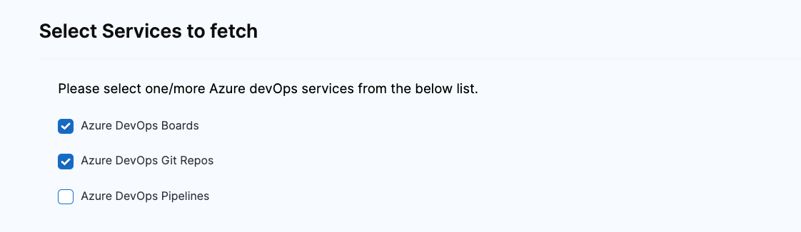 Add Azure DevOps Services Services
